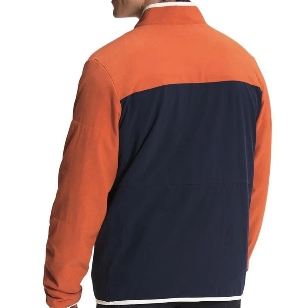 The North Face‎ Half Zip Pullover Jacket Mens M Orange Navy Windbreaker Gorp TNF